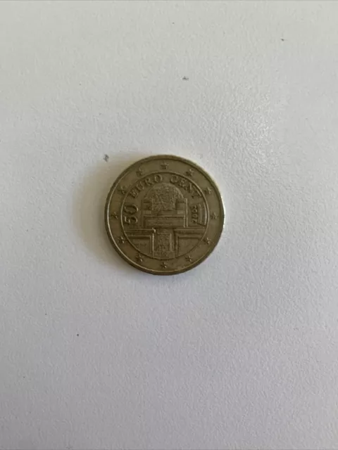 Moneta Da 50 Centesimi Tedesca Del 2002 In Ottime Condizioni Serie F