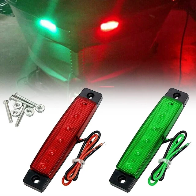 Feu indicateur de marquage latéral 6LED 12V 12V-DC 120 lumens rouge + vert bus