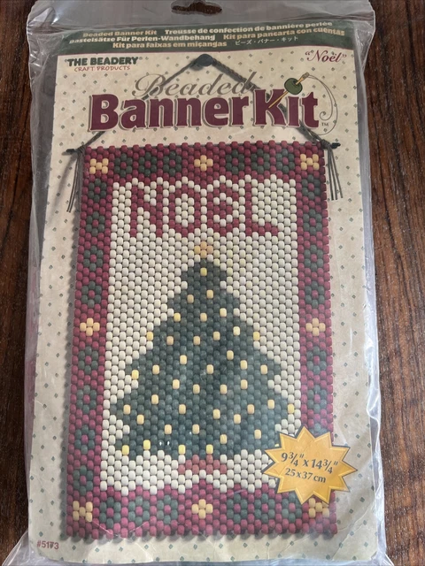Kit Artesanal de Bandera con Cuentas The Beadey NOEL 5173 Navidad Vacaciones NUEVO
