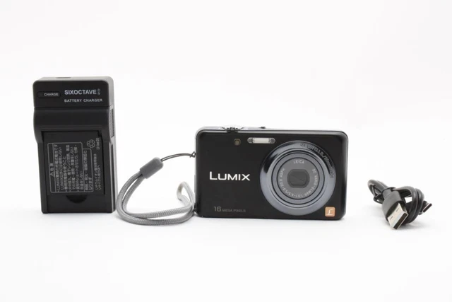 PANASONIC LUMIX DMC-FH7 Digital Camera Black Excellent