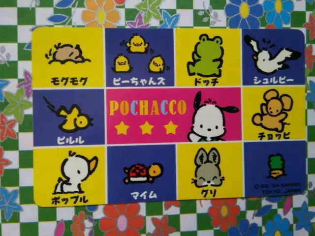 Trading Card Sticker Seal Japan Pochacco Sanrio Hello Kitty