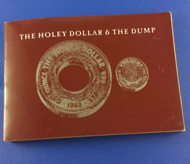 1988 Australia Holey Dollar & The Dump Coins Booklet (1 Oz & 1/4 Oz .999 Silver)