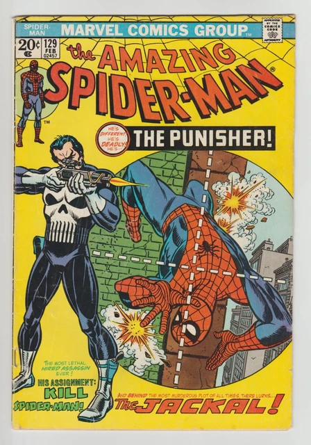 Amazing Spider-Man #129 GD/VG 1st PUNISHER Appearance Marvel Comics 1974