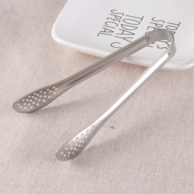 4 Pcs Food Serving Tongs Cooking Clamp Cupcakes Stainless Steel 8