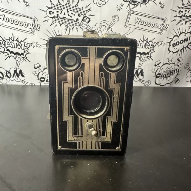 Caja de película vintage Kodak Brownie Target Six-16 616 modelo.74859 decoración década de 1930