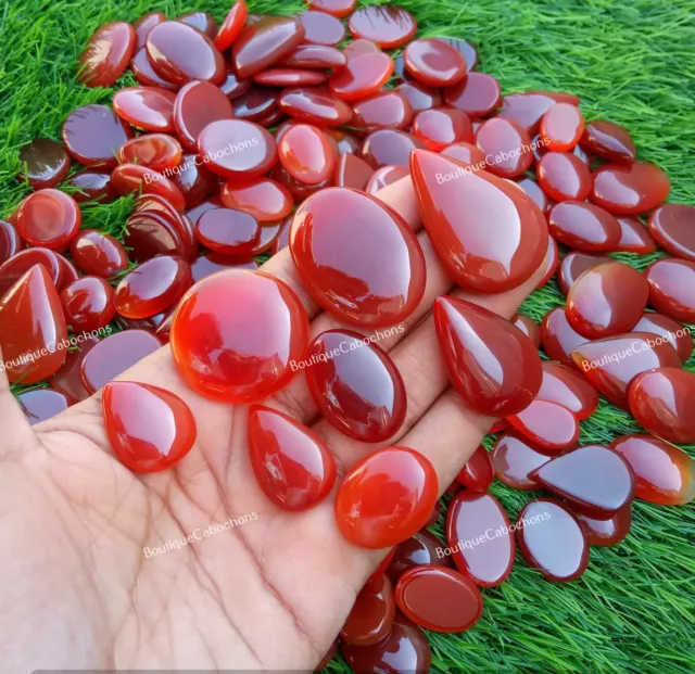 Amazing 100% Natural Red Carnelian Cabochon Loose Gemstone Wholesale Lot