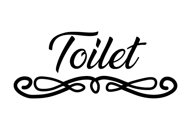 thumbnail image 2 of Custom Vinyl Toilet Door Sign – Bathroom Decal Sticker – Home Decor – RogueLabs Ltd 2 of 3