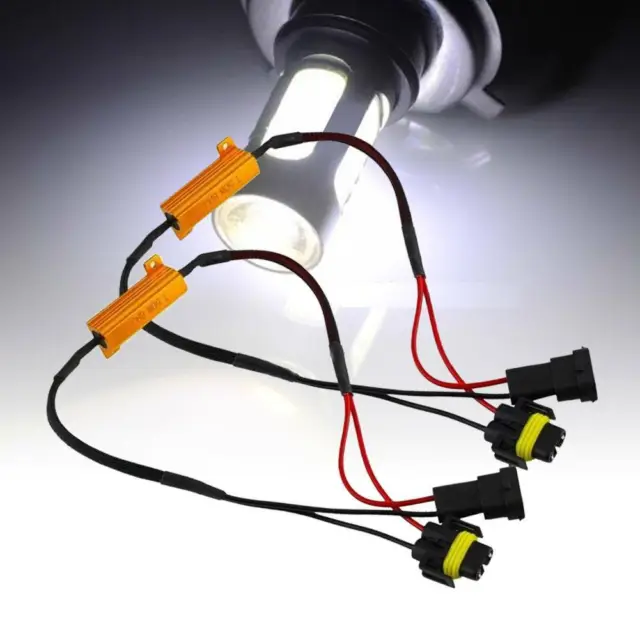 2X H8/H9/H11 LED Decoder Resistance Wire Harness For Car Light Bulb Easy Instal◇