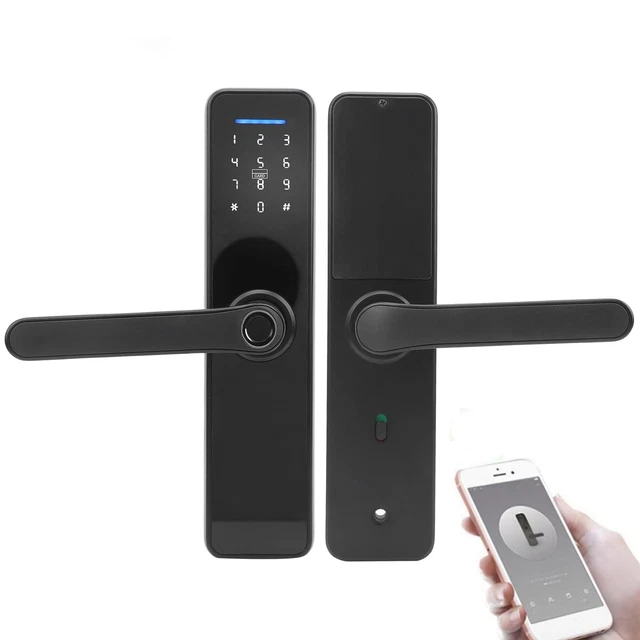 Electronic Smart Door Lock Mobile Fingerprint Password Card Key Unlock