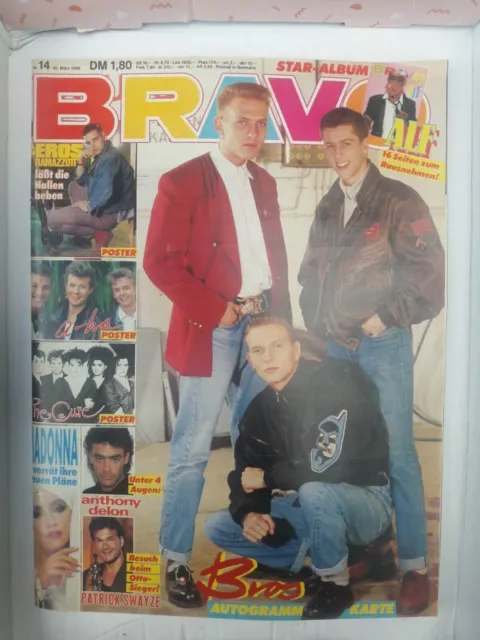 BRAVO 14 vom 30.03.1988 Alf / Bros / The Cure / a-ha / Eros Ramazzotti
