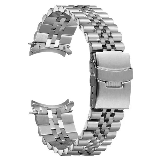 Cinturino For Orologio, Cinturini For Orologi, 16-26mm Universale In Acciaio Inossidabile Massiccio Con Estremità Curve Piatte Cinturino For Orologio Da Polso Uomo Donna Bracciale In Metallo Cintura 1 - Foto 8