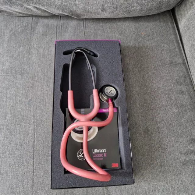 Littmann Classic III Stethoscope Pink Tube - mirror