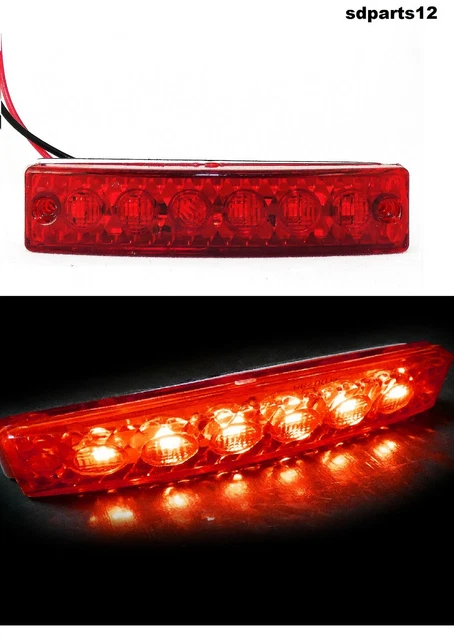 24V LED End Outline Marker Lamp Set With 6 SMD For Truck Trailer Bus Amber Red