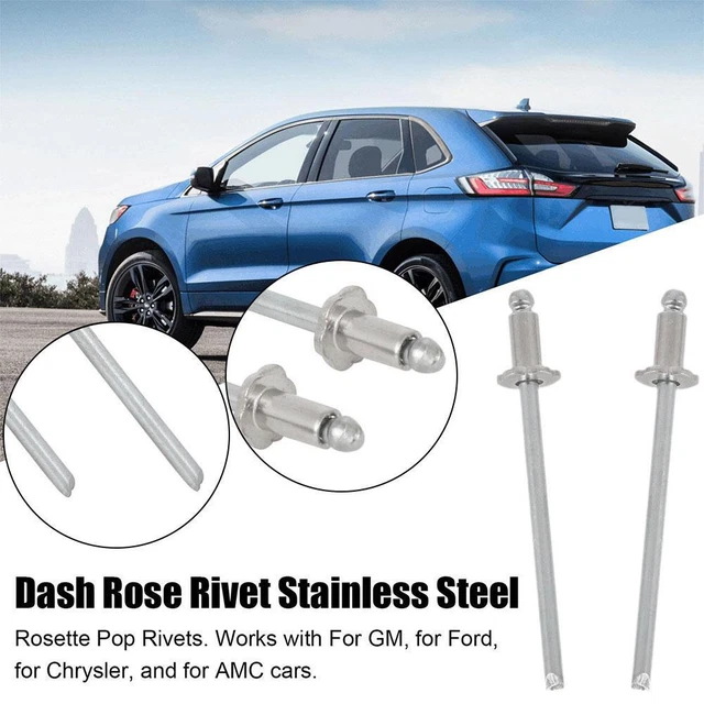 4pcs For GM AMC Cars Stainless Steel Rosette Rivets VIN Door Tags