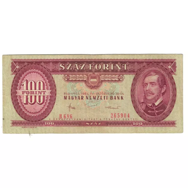 [#242157] Banknote, Hungary, 100 Forint, 1984, 1984-10-30, KM:171g, VF
