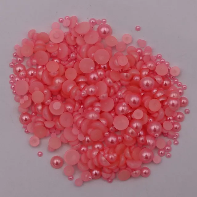 ABS Imitation Pearls Half Round Flat back Acrylic Beads DIY For Jewelry Making