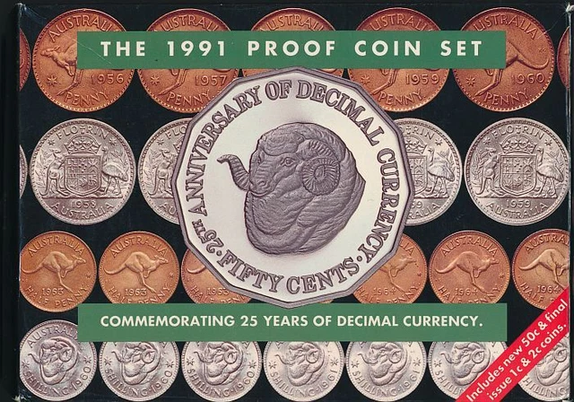 Australia: 1991 Proof Set Cat $90, in RAM case. SCARCE!!! Decimal Jubilee