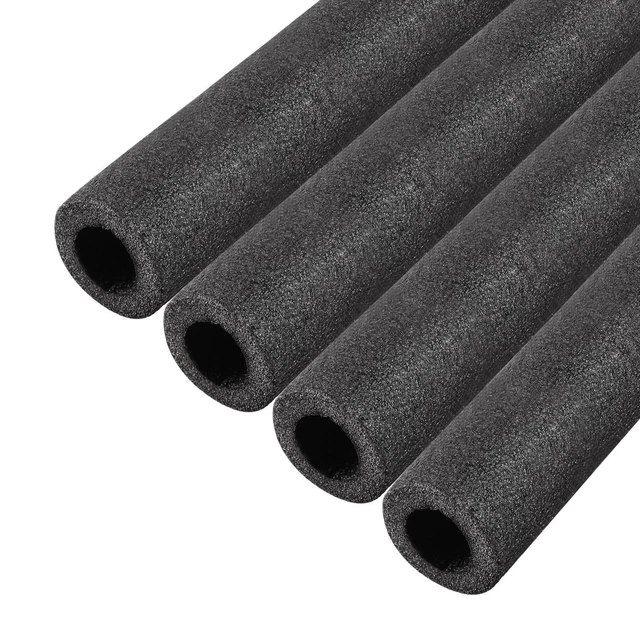 Confezione da 4 tubi in schiuma 1,64 piedi lunghezza 0,98 pollici ID 1,56 pollici OD copertura tubo cavo nero