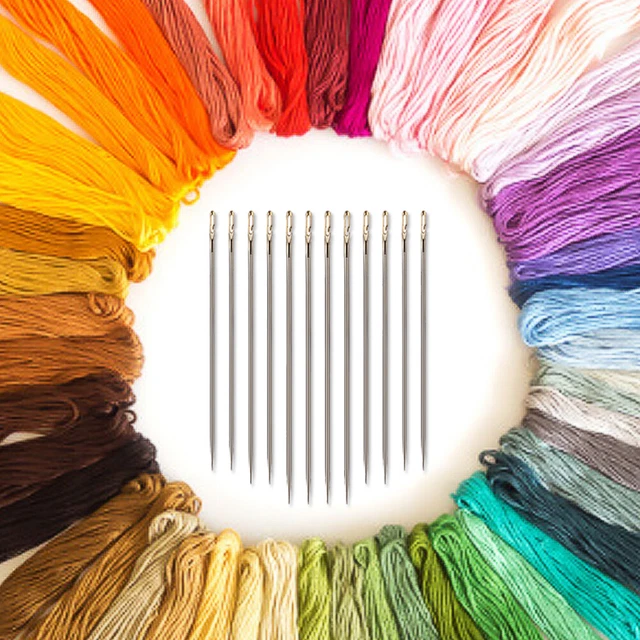 ELDERLY SEWING NEEDLE Automatic Threading Darning Needles Cross Stitch