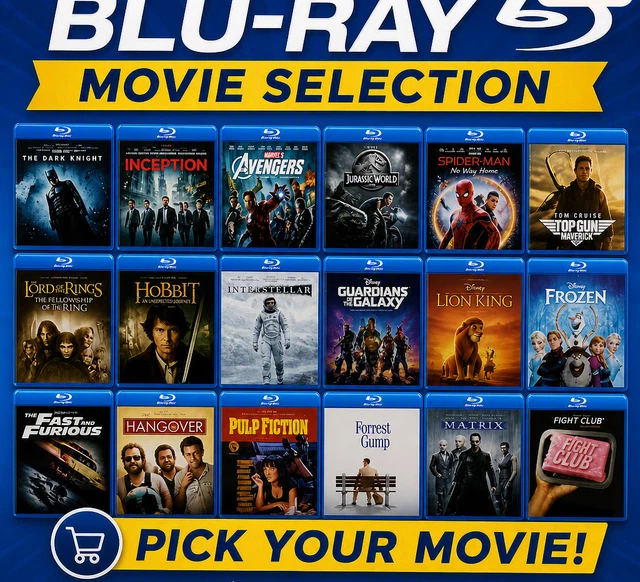 BLU RAY MOVIES/TV Series- New/Used-All Blu Ray tested-DVD not