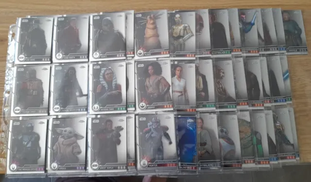 2023 Topps Chrome Star Wars Full 100 Base Card Set