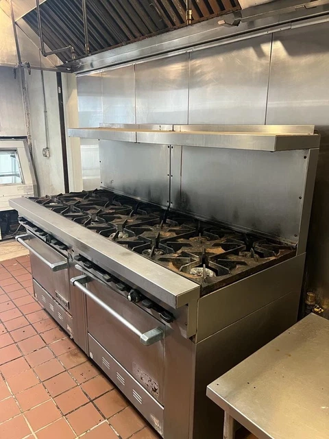 12 Burner Range Heavy Duty Commercial Restaurant Stove Gas Double Oven