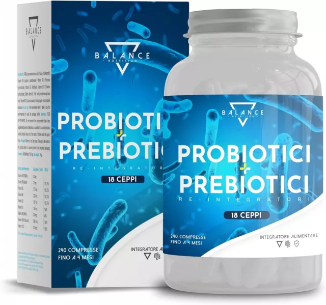 PROBIOTICI E PREBIOTICI - 240 CAPSULE | Fermenti Lattici Probiotici | Spettro AU