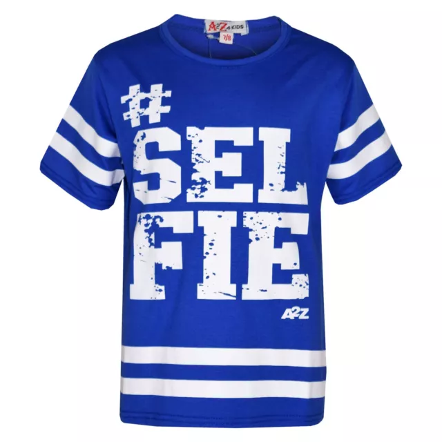 Maglietta da baseball Royal American #Top per ragazze designer stampa selfie 7-13