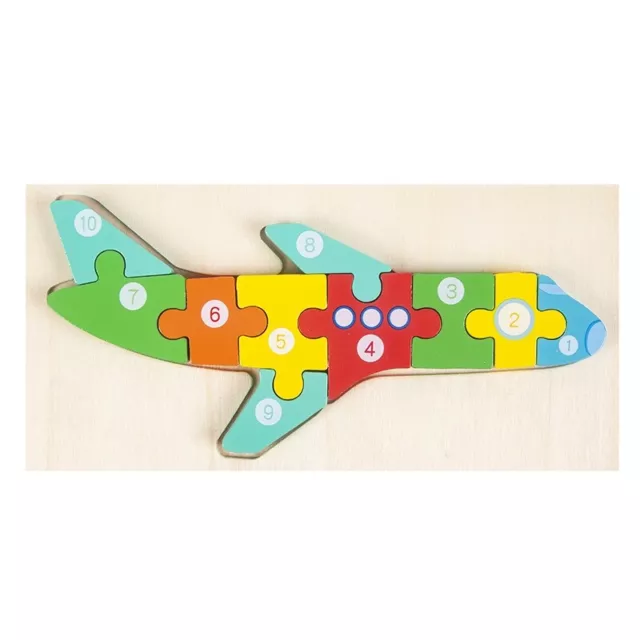 Airplane - Wooden Puzzle for Kids, Montessori Gift, Education Jigsaw - Christmas
