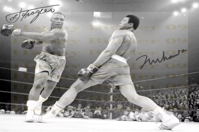 Muhammad Ali Joe Frazier Boxing Legends  6x4 Signed Beautiful Boxing Photo