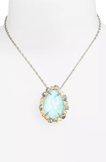 Alexis Bittar 167249 Womens Elements Pendant Necklace Silver/ Amazonite