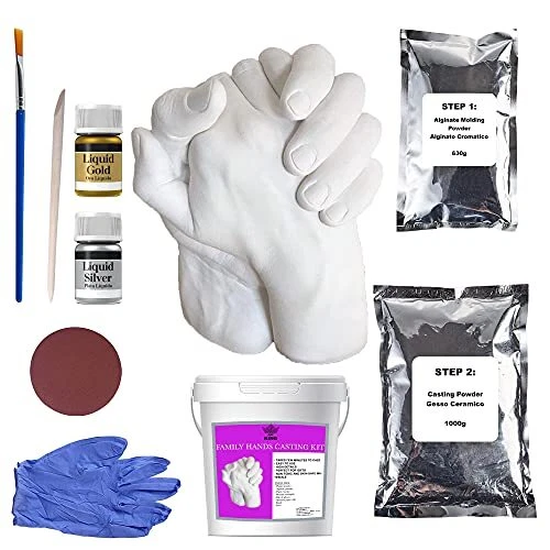 Art King Kit Moulage Main Couple - Kits de Moulage et d'Empreintes 3D pour Ad...
