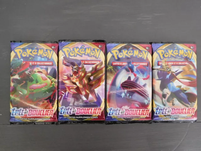 Lot de 4 Boosters Pokemon (artset) - EB01 Epée et Bouclier - Neuf - VF