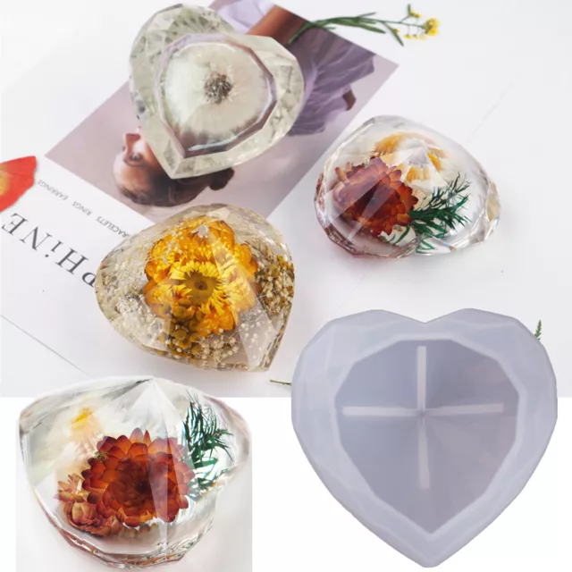 Silikon 3D Diamant Schmuck Kristall Herstellung Form Harz Gießen Epoxy Handwerk