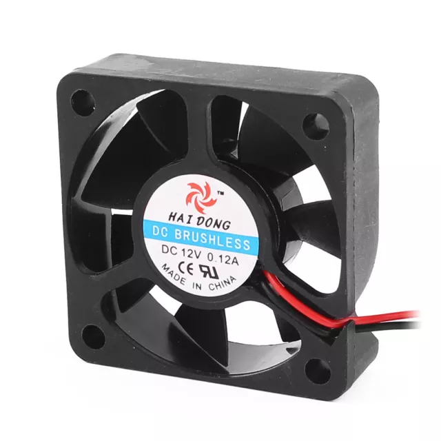 DC 12V 0,12A 50mm x 50mm x 15mm 7 vane Ventilateur refroidissement Pcs CPU métal