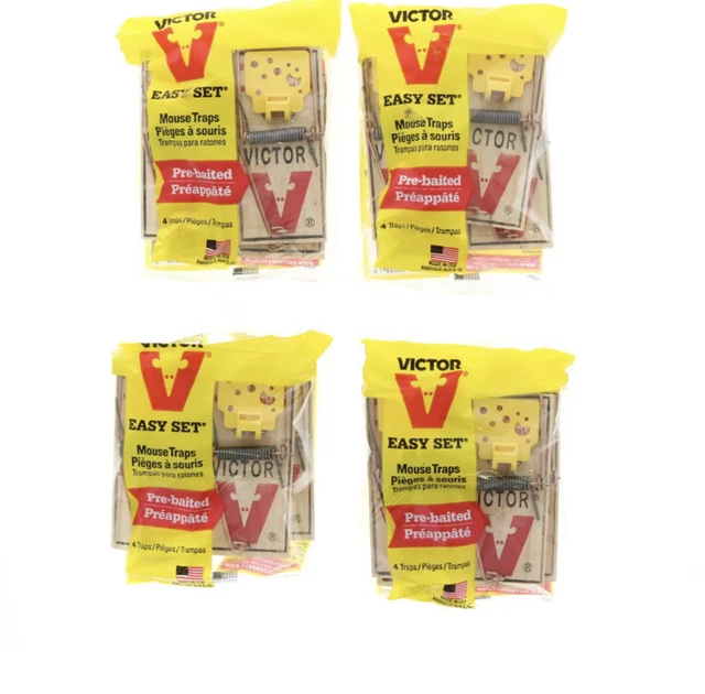 16ct Victor Easy Set Reusable Wood Mouse Mice Rat Trap ~ New