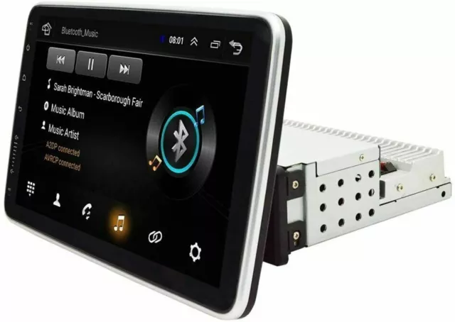 Autoradio Android 10 Pollici Stereo Auto 1 Din 2Gb Ram Wifi Schermo Estraibile