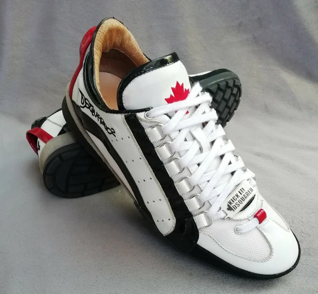 DSQUARED2 KICK IT 551 Trainer Sneaker Red White Black Size 41 UK7 EUR 19 05 PicClick IT