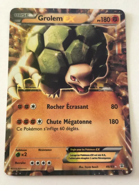 Pokemon Card - Grolem EX - 46/83 - Used - French