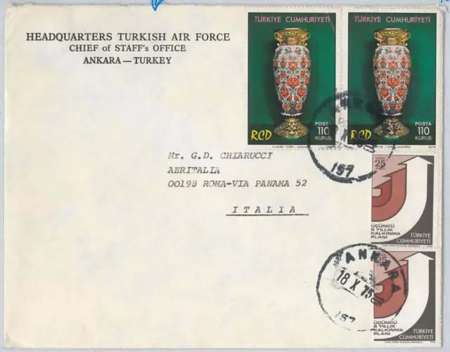 55977 -   TURKEY : Turkish Cyprus -  POSTAL HISTORY:  COVER to  ITALY  1975