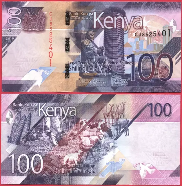 Kenya 100 Shillings 2019 P53 Banknote Unc