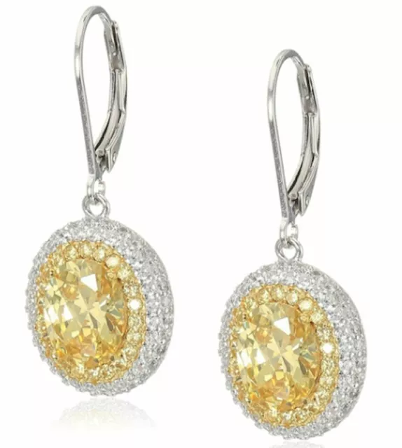 JOLIES BOUCLES D'OREILLES " TOPAZES " en ARGENT 925 pour oreilles trouées  !