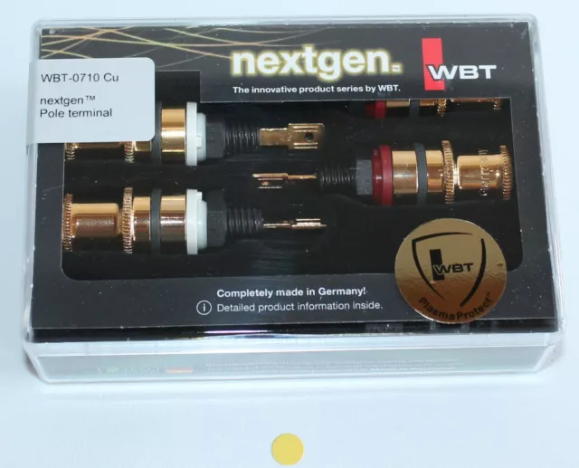 WBT 0710 Cu nextgen Plasma Protect 4Stück. Polklemme neueste Ausführung in OVP