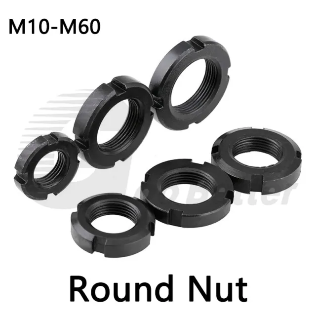 M10-M60 Round Nut Slotted Nut Retaining Nut Four Slot Screw Cap Locking Nut
