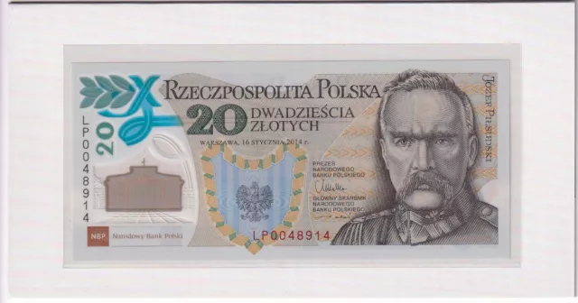 Poland 20 Zlotych 2014 commemorative note in folder P187a Uncirculated UNC