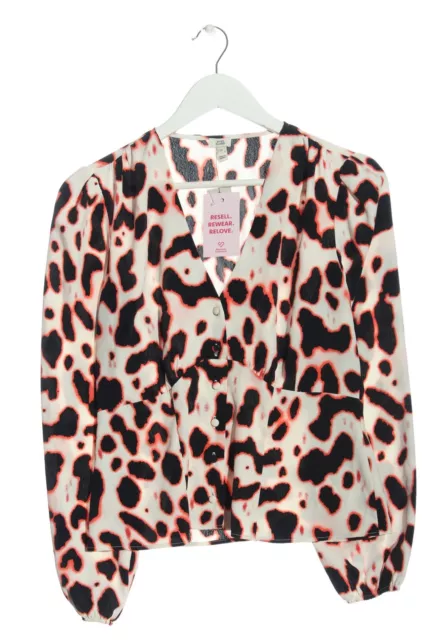 RIVER ISLAND Blouse à manches longues Dames T 40 blanc-noir-orange clair