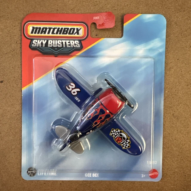 MATCHBOX SKYBUSTERS GEE Bee Racing Plane-New Release-Sky Busters-19/32 ...