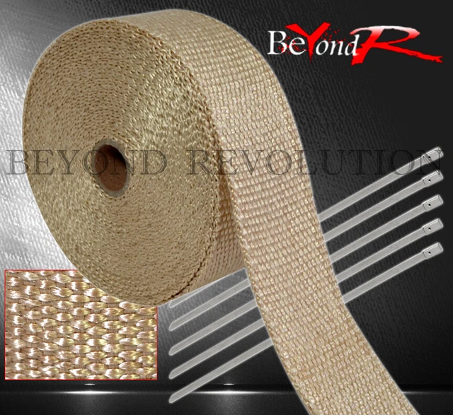 360" 30Ft Intake Induction Piping Heat Wrap Shield Cover Insulation Reduction Ti