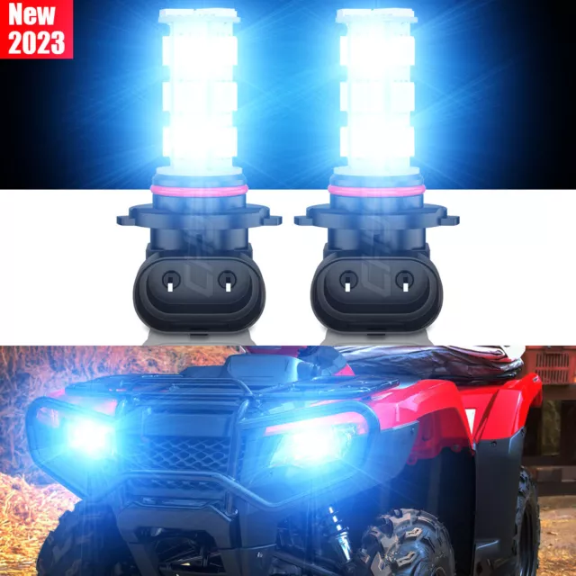 For Honda Foreman Rubicon 500 Rancher 420 HB3 LED Headlight Bulbs Kit Ice Blue