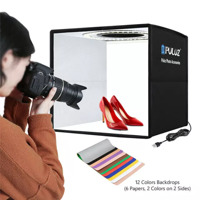 40cm PULUZ Portable LED Light Tent Box Photo Cube Room Studio Photography NEW 3